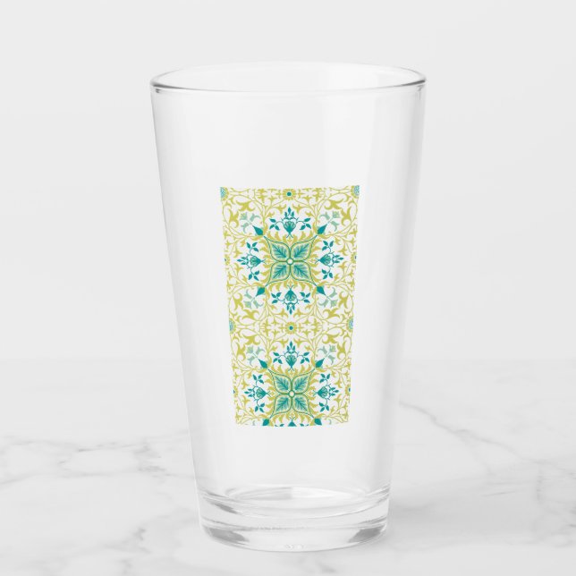Weinmuster (von William Morris) Glas (Vorderseite)