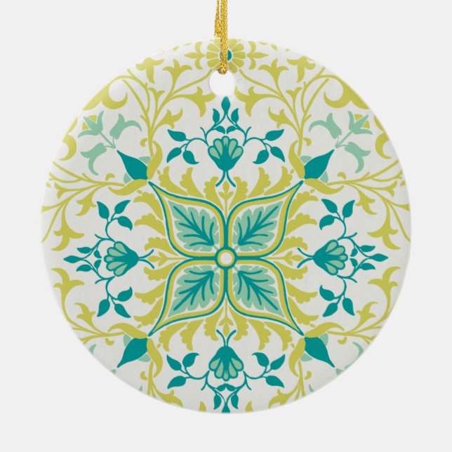 Weinmuster (von William Morris) Keramik Ornament (Hinten)