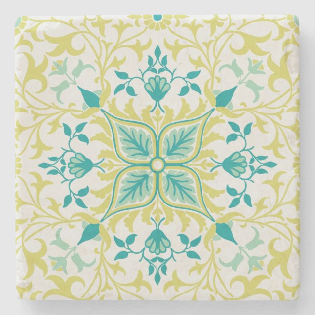 Weinmuster (von William Morris) Steinuntersetzer (Vorderseite)