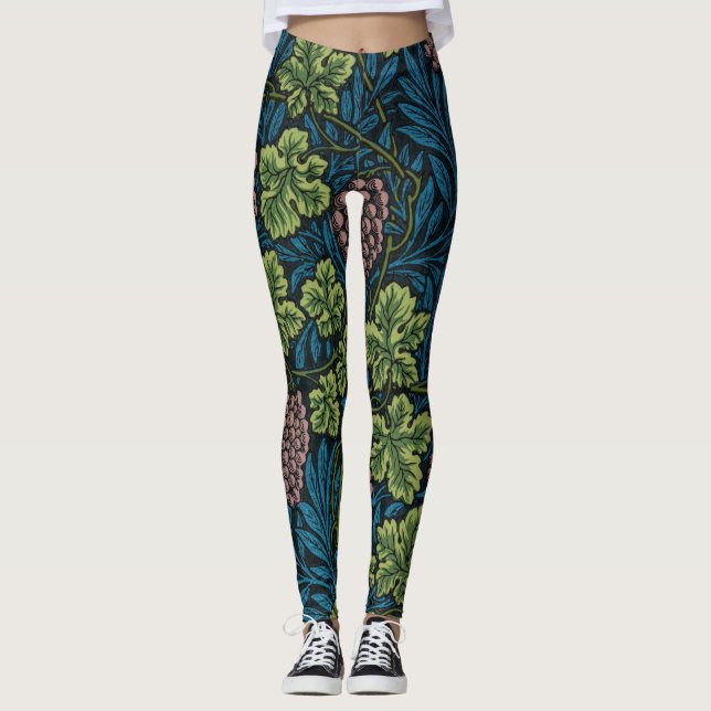 Weinmuster, William Morris Leggings (Vorderseite)