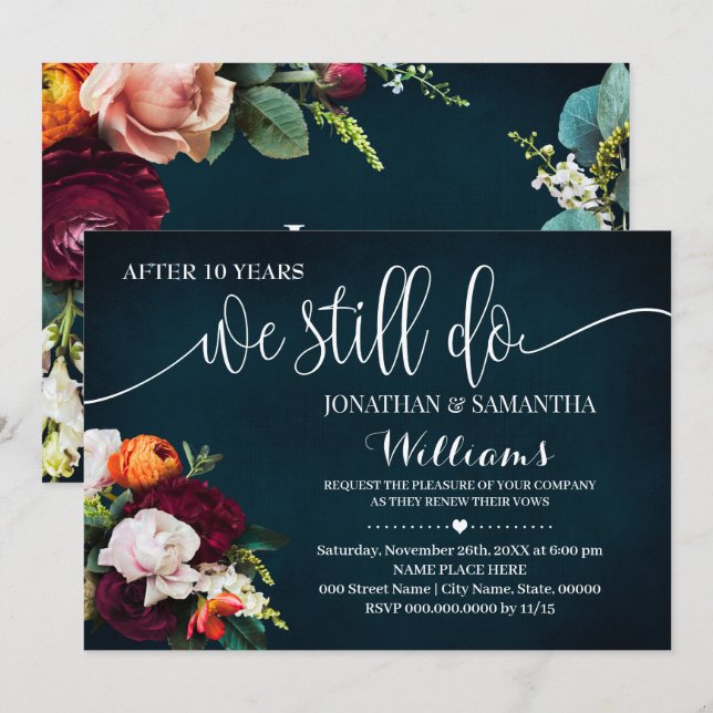 Weinnacht wir noch Hochzeitstag Einladung (Vorne/Hinten)