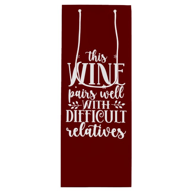 Weinpartikeln Geschenktüte Für Weinflaschen (Vorderseite)