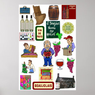 Weinplakat, Beaujolais Nouveau Poster