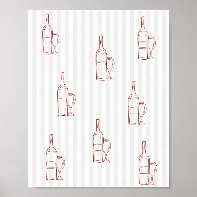 Weinposter Rotweingläser Poster (Vorne)