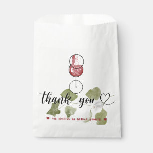 Weinprobe Brautparty Script Danke Karte Geschenktütchen