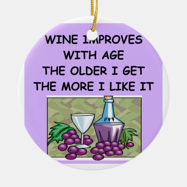 Weinprobe Keramik Ornament (Vorne)