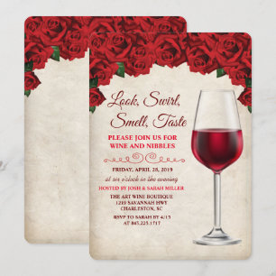 Weinprobe Party Vintage Einladung