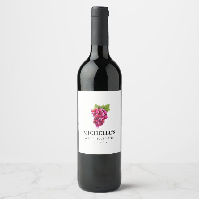 Weinprobe Weinkarte Weinetikett (Vorderseite)