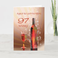 Weinproben 97. Geburtstagkarte