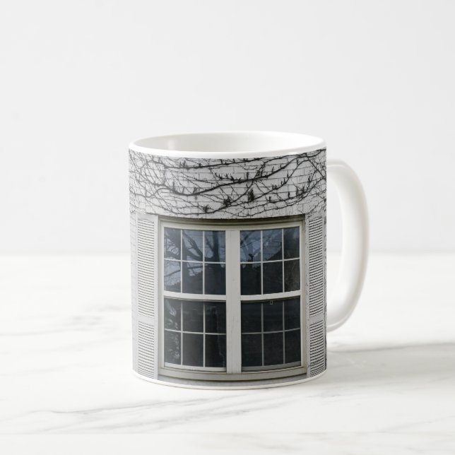 Weinrebe um Fenster Kaffeetasse (VorderseiteRechts)