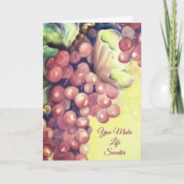 Weinreben-Gastfreundschaftswürdigung Karte