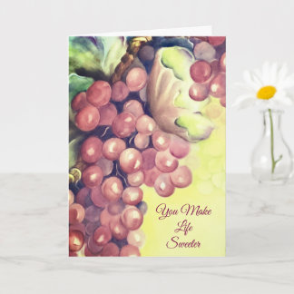 Weinreben-Gastfreundschaftswürdigung Karte