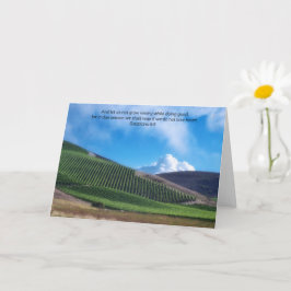 Weinreben Obstgarten und Bibelvers Glaubenskarte Karte