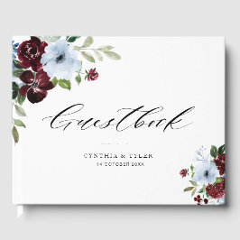 weinrosafarbenes Hochzeitsguestbook Gästebuch