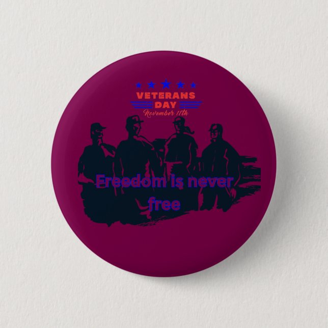 Weinroter Freiheitsverteidiger Button (Vorderseite)