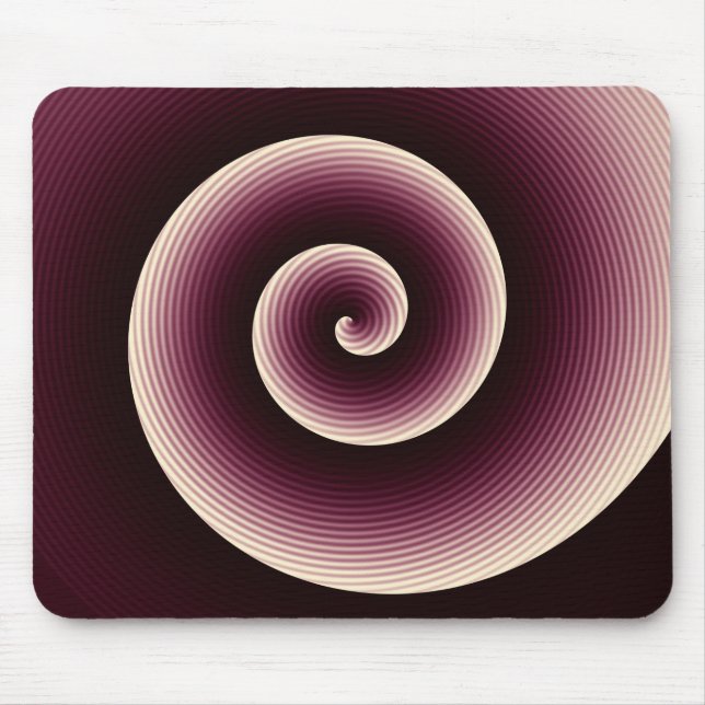 Weinrotes Spiralmuster Mousepad (Vorne)