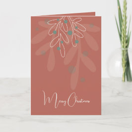 Weinrotes Weihnachtsferien abstrakt floral Karte