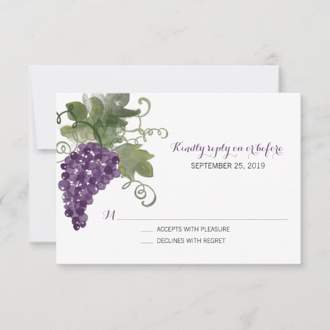 Weinroute Mendrisiotto | HochzeitsrSVP RSVP Karte (Vorderseite)