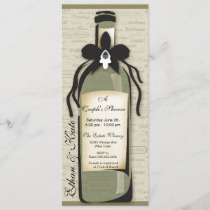 Weinsorte und Whimsikale Flasche Einladung