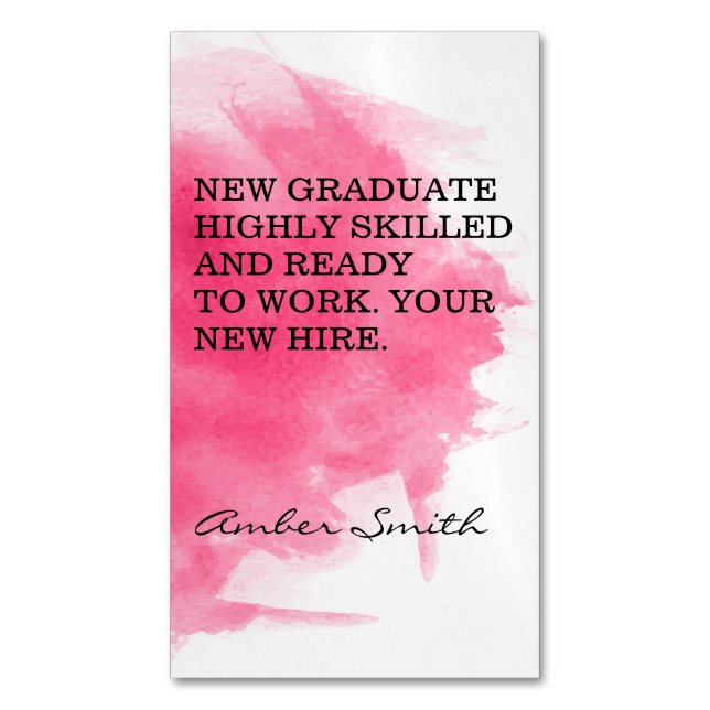 Weinstein | Wasserfarbe | Beifall Magnetische Visitenkarte (Vorderseite Vertikal)