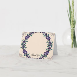 Weinstock-Kranz-Hochzeit danken Ihnen Dankeskarte