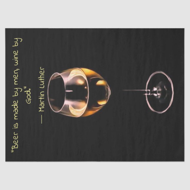 Weinteppichpapier mit Zitat von Martin Luther Seidenpapier (Vorderseite)