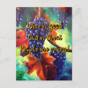 Weinthema Postkarte