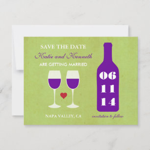 Weinthema Save the Date Karte