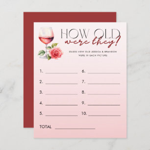 Weinthema schätzt, wie alt Bride Groom Foto Game