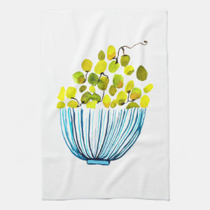 Weintrauben Aquarellfruchtdarstellung Geschirrtuch