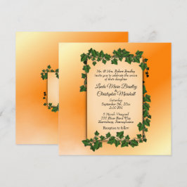 Weintrauben auf Orange Hochzeitseinladung Einladung