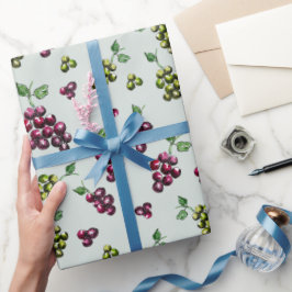 Weintrauben Elegante HandIllustrierte Wasserfarbe Geschenkpapier