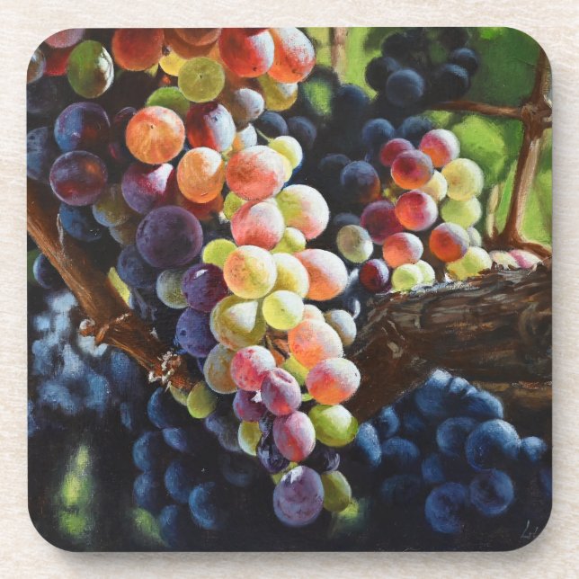 Weintrauben Getränkeuntersetzer (Vorderseite)