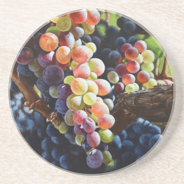 Weintrauben Getränkeuntersetzer (Vorne)