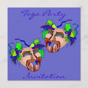 Weintrauben Gewürzdrama Masken Toga Party Einladun Einladung