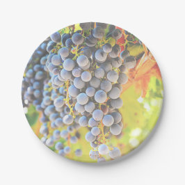 Weintrauben Papier Teller