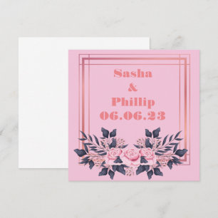 Weintrauben Personalisierte Blume Rosa Einladung