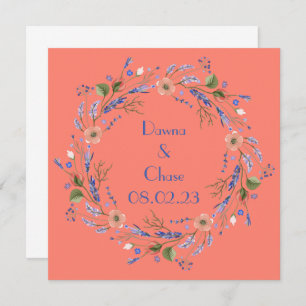 Weintrauben Personalisierte Blume Rosa Orange Einladung