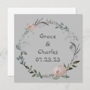 Weintrauben Personalisierte Blume Rot Weiß Einladung