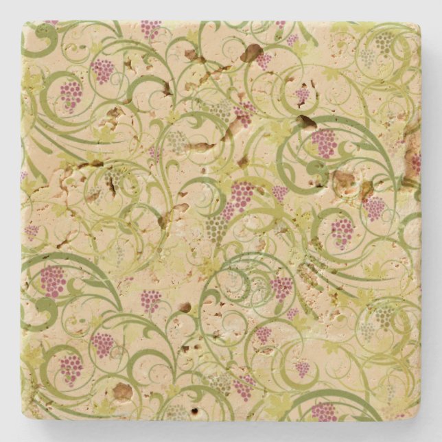 Weintrauben Stone Untersetzer (Vorderseite)