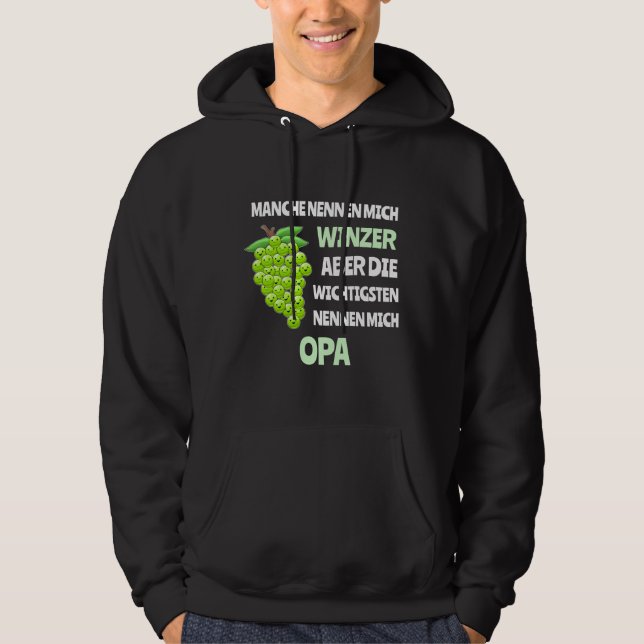 Weintrauben Vintag Winemaker Weinprobe Hoodie (Vorderseite)