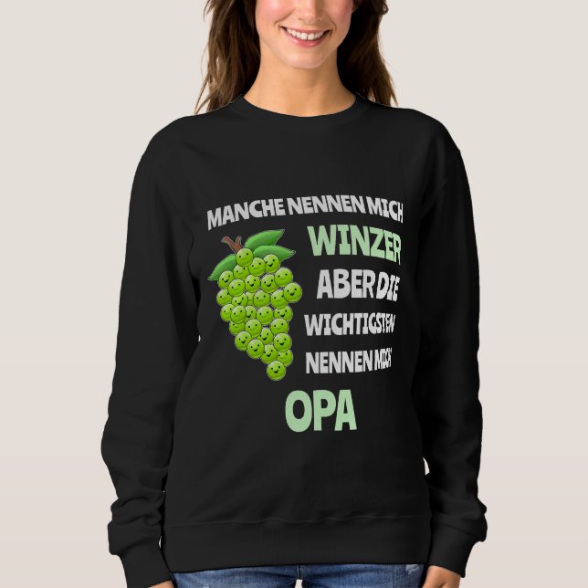 Weintrauben Vintag Winemaker Weinprobe Sweatshirt (Vorderseite)