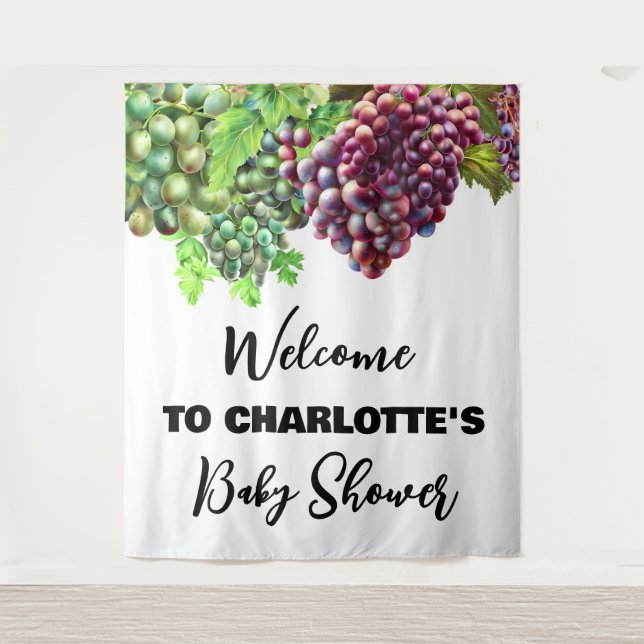 Weintrauben Weinkellerei Weinberg Bridal Wandteppich (Vorderseite)