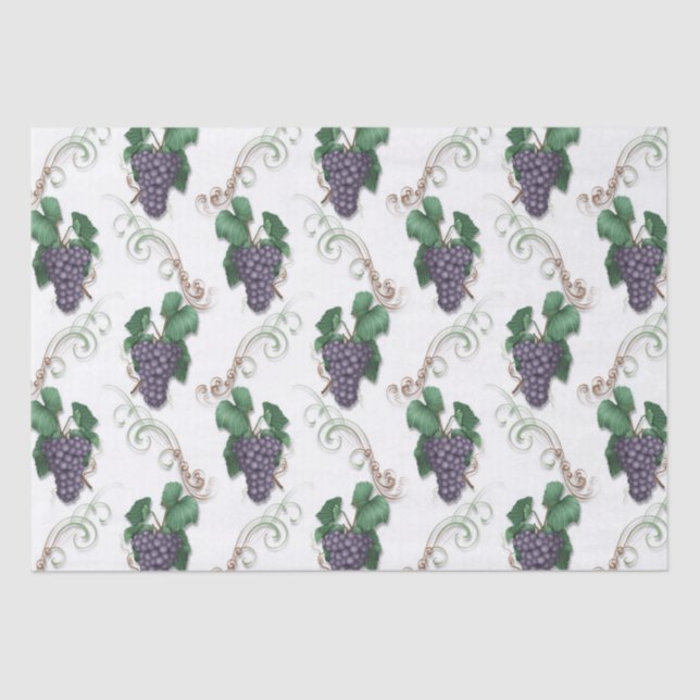 Weintraubengeschenkpapier Seidenpapier (Vorderseite)