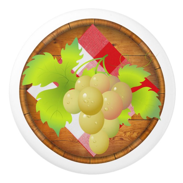 Weintraubenziehknopf Keramikknauf (Vorderseite)