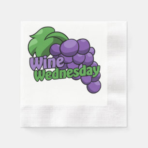 Weintrinker am Mittwoch Serviette