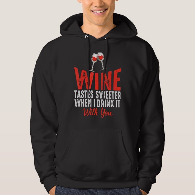Weintrinkpartner Hoodie (Vorderseite)