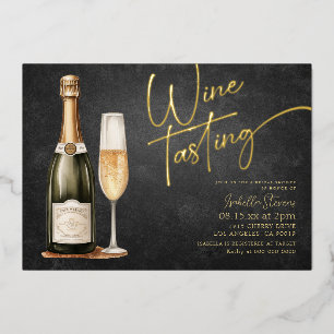 Weinverkostung Brautparty-Einladung Folieneinladung