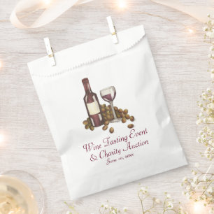 Weinverkostung Cocktail Party Flasche Glas Weintra Geschenktütchen