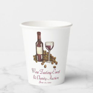Weinverkostung Cocktail Party Flasche Glas Weintra Pappbecher